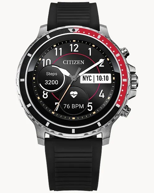 CZ Smart Touchscreen Black Dial Silicone Strap MX0000 07X CITIZEN